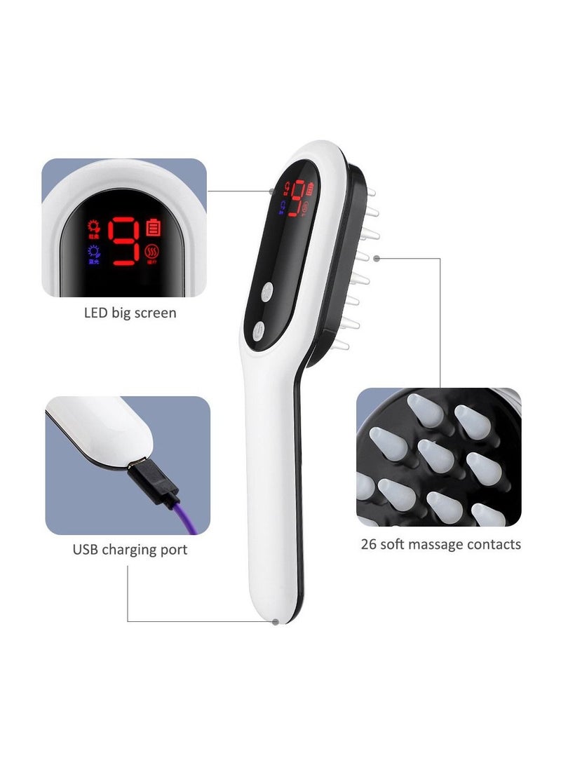 Electric Hair Growth Comb Infrared Laser Hair Care Style Anti-Hair Loss Hair Red Light Treatment Head Massager Hair Brush