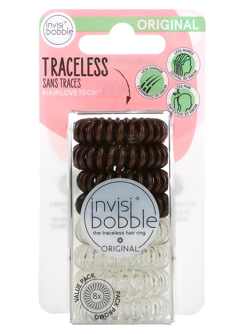 invisibobble Original Traceless Spiral Hair Ties Pack of 8