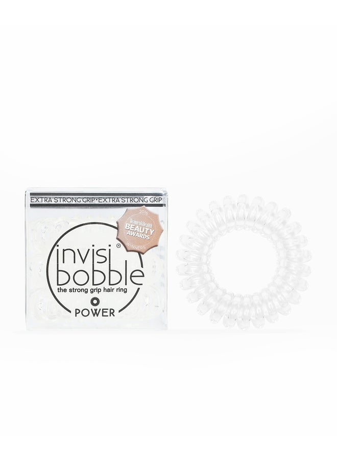 Set Of 3 Power Hair Ties Crystal Clear