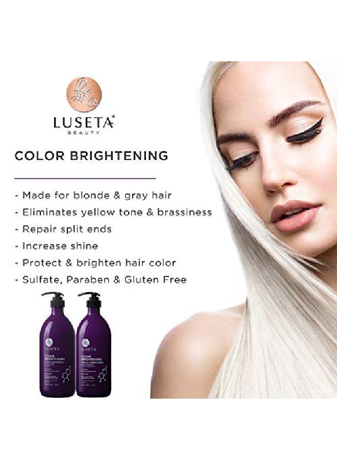 Luseta Purple Shampoo For Blonde Hair 169Oz Women Hair Shampoo For Grey Hair And Color Treated Hair Best Purple Shampoo For Curly And Damaged Hair Sulfate & Paraben Free
