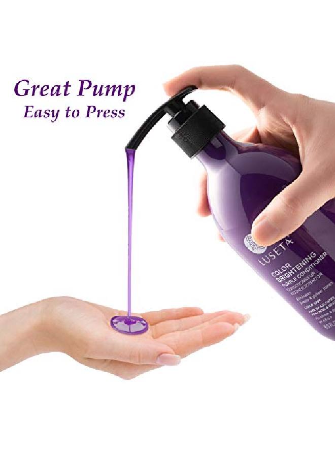 Luseta Purple Shampoo For Blonde Hair 169Oz Women Hair Shampoo For Grey Hair And Color Treated Hair Best Purple Shampoo For Curly And Damaged Hair Sulfate & Paraben Free