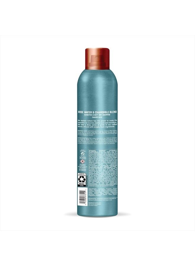 Rose Water & Chamomile Blend Gentle Dry Shampoo for Sensitive Scalp & Soft Hair, Sulfate Free Dry Shampoo, Paraben & Dye-Free, 5 Fl Oz