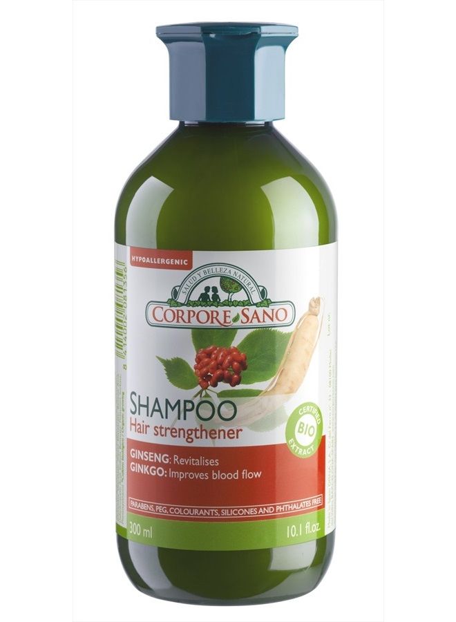 CORPORE SANO Gingseng,Ginkgo and Eleuterococus SHAMPOO-CERTIFIED ORGANIC-HYPOALLERGENIC-300 milim/10.1 FL OZ