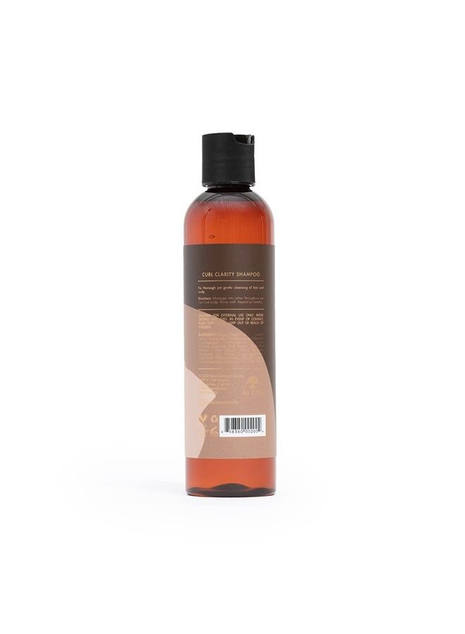 Curl Clarity Shampoo - 8 ounce - with Coconut, Amla & Tangerine - Gently Cleanses Curly Hair - Vegan & Cruelty Free - Sulphate Free - Parabens Free - Phthalate Free