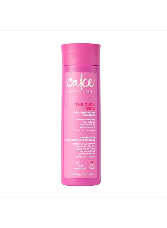 Cake Beauty Curl Girl Next Door Argan Oil Shampoo for Curly Hair - Aloe Vera & Vegan Anti Frizz Curl Enhancing Hydrating Shampoo for Dry Damaged Hair - Sulfate Free, Paraben Free & Cruelty Free