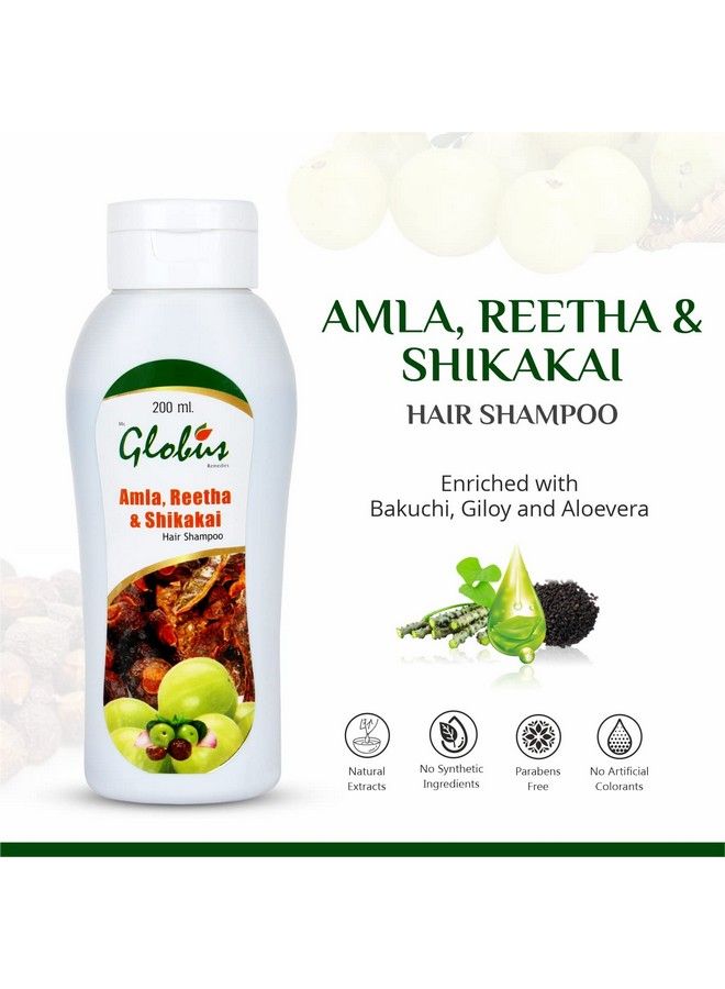 Amla Reetha Shikakai Hair Shampoo 200 Ml (Pack Of 4)