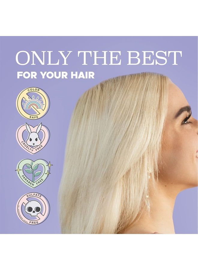 Luseta Purple Shampoo for Blonde Hair 16.9oz, Women Hair Shampoo for Grey Hair and Color Treated Hair, Best Purple Shampoo for Curly and Damaged Hair, Sulfate & Paraben Free
