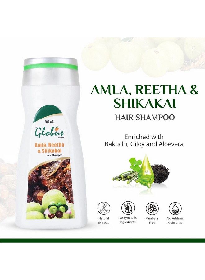 Amla Reetha Shikakai Hair Shampoo 200 Ml (Pack Of 5)