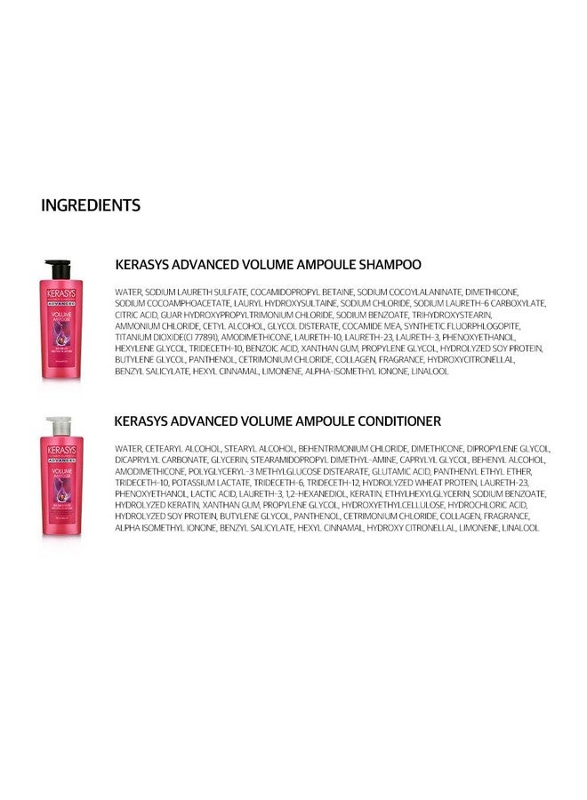 Erasys Advanced Volume Ampoule For Thinning Hair (Shampoo 13.5 Fl Oz / 400 Ml)