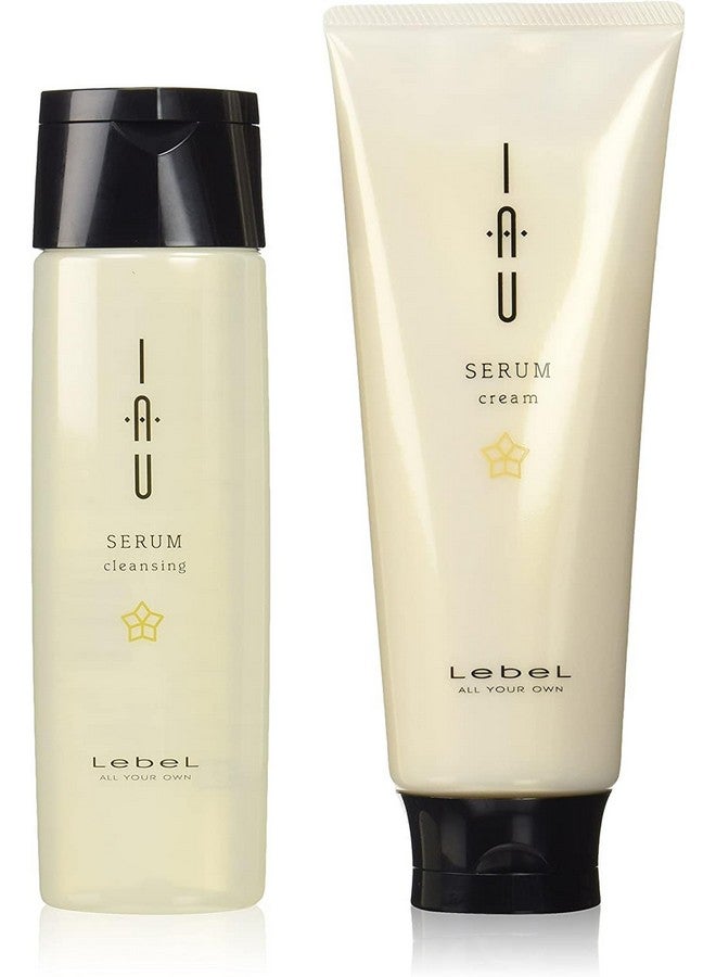 Lebel Iau Serum Cleansing Hair Shampoo 200Ml & Lebel Iau Serum Cream 200Ml Set (Green Tea Set)