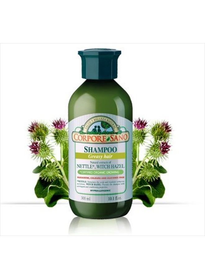 CORPORE SANO Nettle,Witch Hazel and Lime Shampoo-No Parabens-Certified Organic- Hypoallergenic-Greasy Hair-300 ml/10.1 fl. oz.