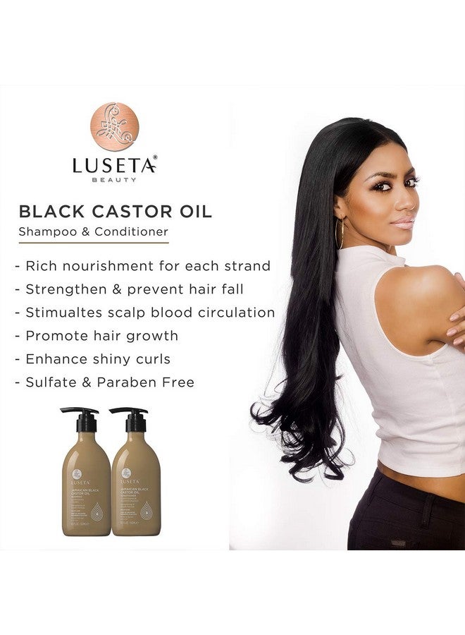 Luseta Jamaican Black Castor Oil Shampoo Strengthen And Restore Fine And Dry Hair Scalp Care 16.9Oz