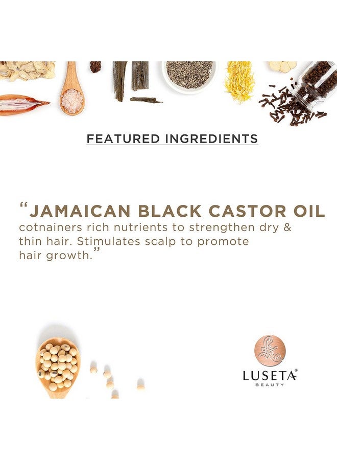 Luseta Jamaican Black Castor Oil Shampoo Strengthen And Restore Fine And Dry Hair Scalp Care 16.9Oz