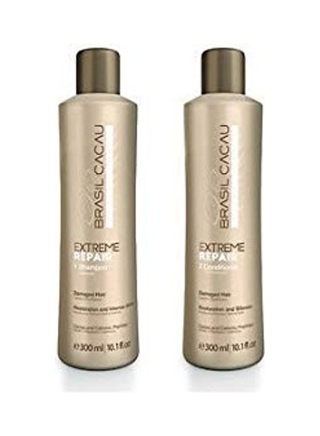 Pack Of 2 Extreme Repair Shampoo And Conditioner For Damaged hair Multicolour 600ml