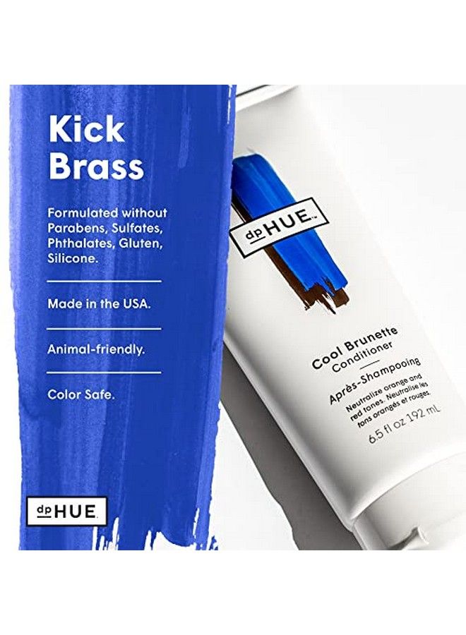 Cool Brunette Conditioner 6.5 Oz Blue Pigments To Neutralize Unwanted Orange Red Brassy Tones Hydrates & Conditions For Soft Shiny Hair & Detangles Strands Glutenfree