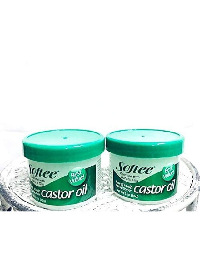 Softee Softee Castor Oil Hair & Scalp Conditioner 3 Ounce White 3 Ounce