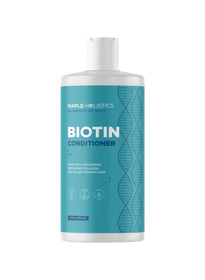 Biotin Hair Conditioner for Fine Hair - Collagen and Biotin Conditioner for Dry Hair Treatment Plus Thinning Hair Care - Pure Biotin Collagen Keratin Moisturizing Hair Conditioner for Damaged Dry Hair