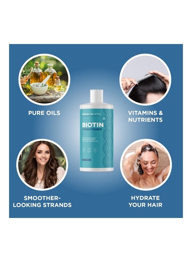 Biotin Hair Conditioner for Fine Hair - Collagen and Biotin Conditioner for Dry Hair Treatment Plus Thinning Hair Care - Pure Biotin Collagen Keratin Moisturizing Hair Conditioner for Damaged Dry Hair