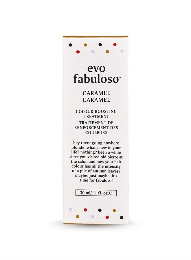 Fabuloso - Caramel Color Boosting Treatment - Color Care Conditioner for Color-Treated Hair - Helps Maintain Color Depth, Tone & Shine - Travel Size, 30ml / 1.01fl.oz
