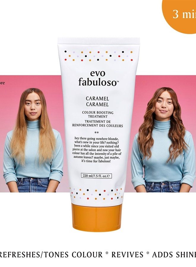 Fabuloso - Caramel Color Boosting Treatment - Color Care Conditioner for Color-Treated Hair - Helps Maintain Color Depth, Tone & Shine - Travel Size, 30ml / 1.01fl.oz