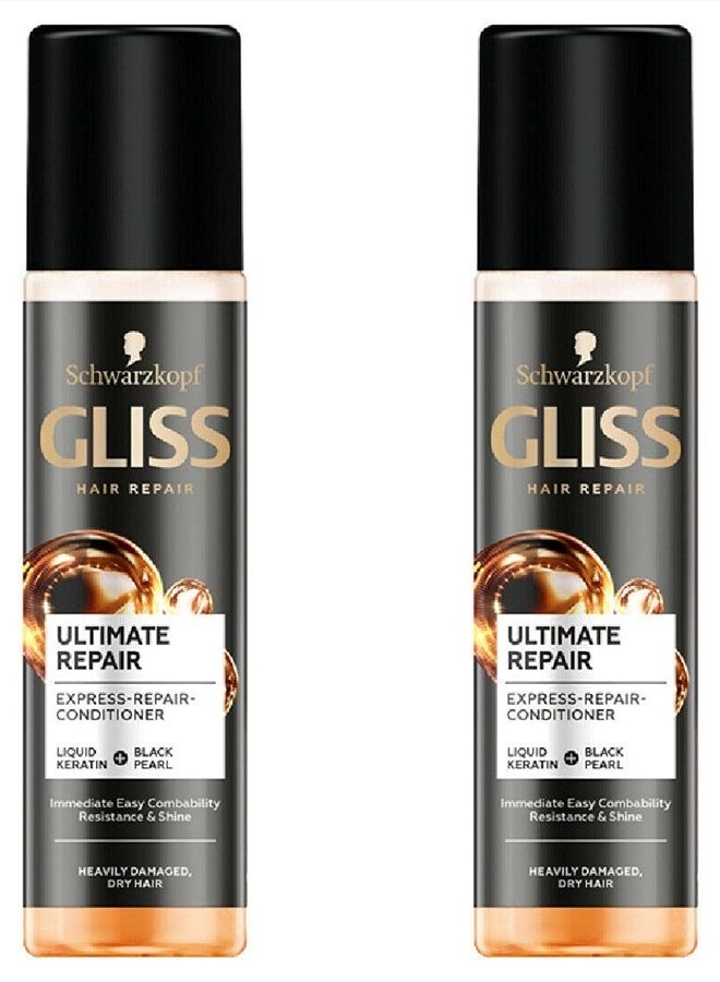 Gliss Conditioner Ultimate Express Repair 6.8 Ounce Spray (200ml) (2 Pack)