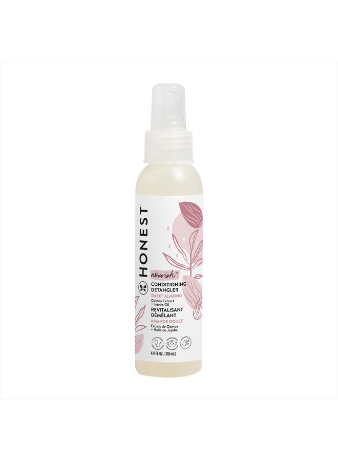 Conditioning Hair Detangler | Leave-in Conditioner + Fortifying Spray | Tear-free, Cruelty-Free, Hypoallergenic | Almond Nourishing, 4 fl oz