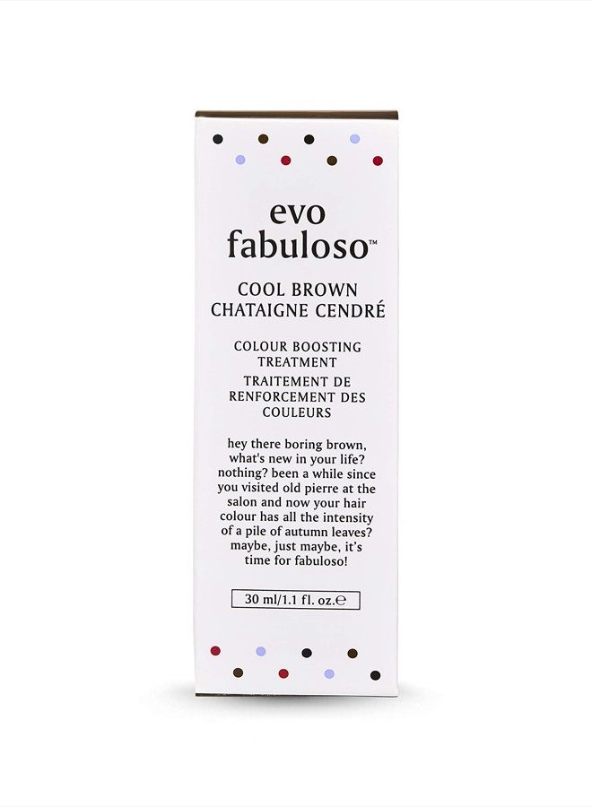 Fabuloso - Cool Brown Color Boosting Treatment - Color Care Conditioner for Color-Treated Hair - Helps Maintain Color Depth, Tone & Shine - Travel Size, 30ml / 1.01fl.oz