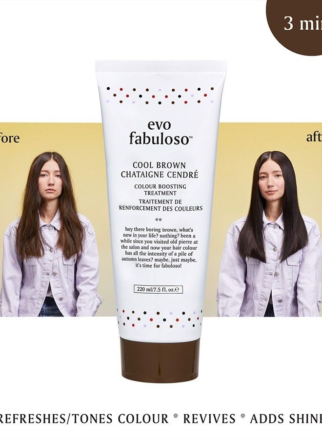 Fabuloso - Cool Brown Color Boosting Treatment - Color Care Conditioner for Color-Treated Hair - Helps Maintain Color Depth, Tone & Shine - Travel Size, 30ml / 1.01fl.oz
