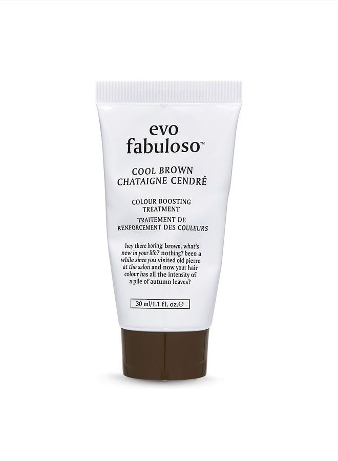 Fabuloso - Cool Brown Color Boosting Treatment - Color Care Conditioner for Color-Treated Hair - Helps Maintain Color Depth, Tone & Shine - Travel Size, 30ml / 1.01fl.oz