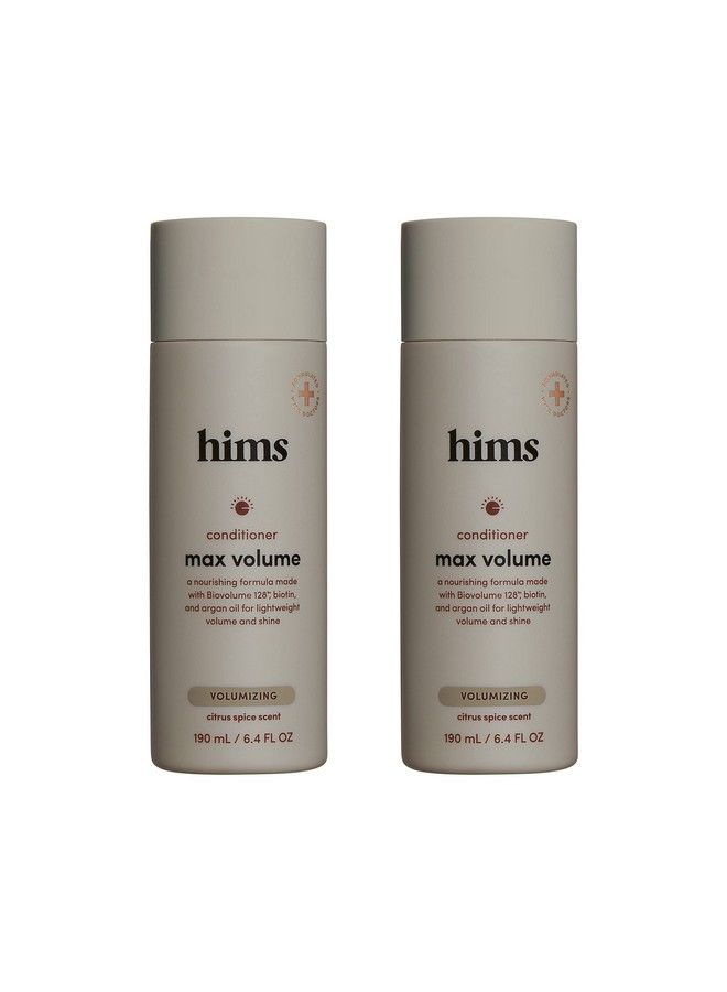 Hims Max Volume Conditioner 2 Pack Volumizing Conditioner For Men Citrus Spice Men Natural Conditioner Moisturizes Adds Shine & Bounce 2 X 6.4 Fl Oz Bottles