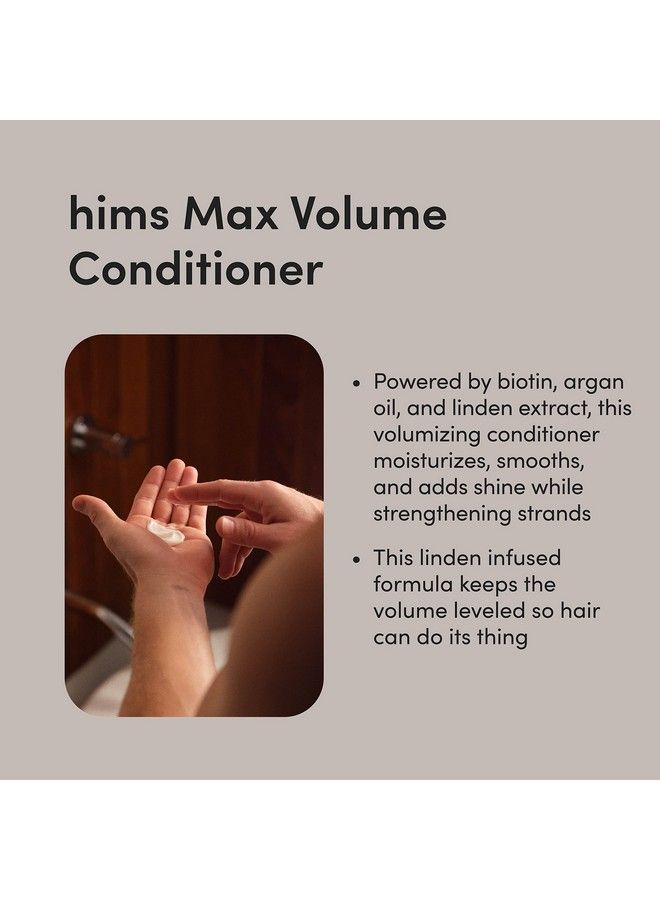 Hims Max Volume Conditioner 2 Pack Volumizing Conditioner For Men Citrus Spice Men Natural Conditioner Moisturizes Adds Shine & Bounce 2 X 6.4 Fl Oz Bottles