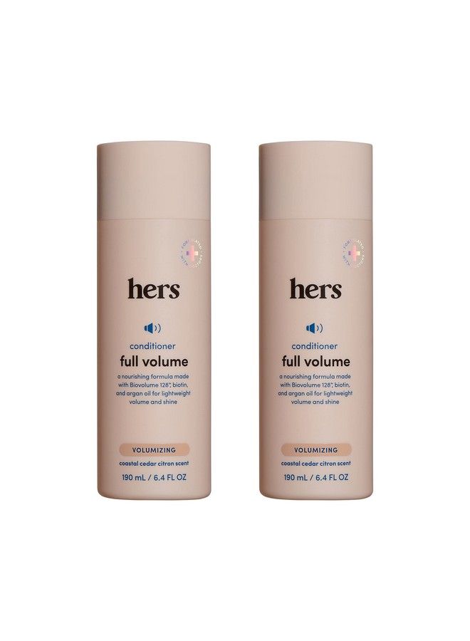 Hers Full Volume Conditioner 2 Pack Volumizing Conditioner For Women Citrus Spice Women Natural Shampoo Moisturizes Adds Shine & Bounce 2 X 6.4 Fl Oz Bottles