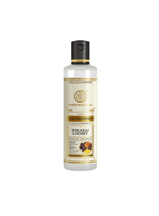 Shikakai & Honey Herbal Hair Conditioner For Nourishing Dry Hair ; Repairs Dry Damaged & Dull Hair ; Sls & Paraben Free ; Suitable For All Hair Types ; 210Ml