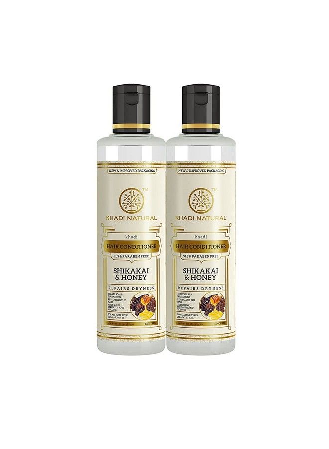 Shikakai & Honey Herbal Hair Conditioner For Nourishing Dry Hair ; Repairs Dry Damaged & Dull Hair ; Sls & Paraben Free ; Suitable For All Hair Types ; 210Ml