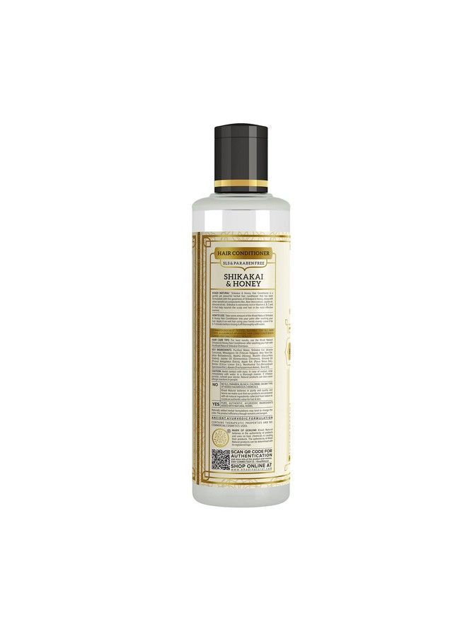 Shikakai & Honey Herbal Hair Conditioner For Nourishing Dry Hair ; Repairs Dry Damaged & Dull Hair ; Sls & Paraben Free ; Suitable For All Hair Types ; 210Ml