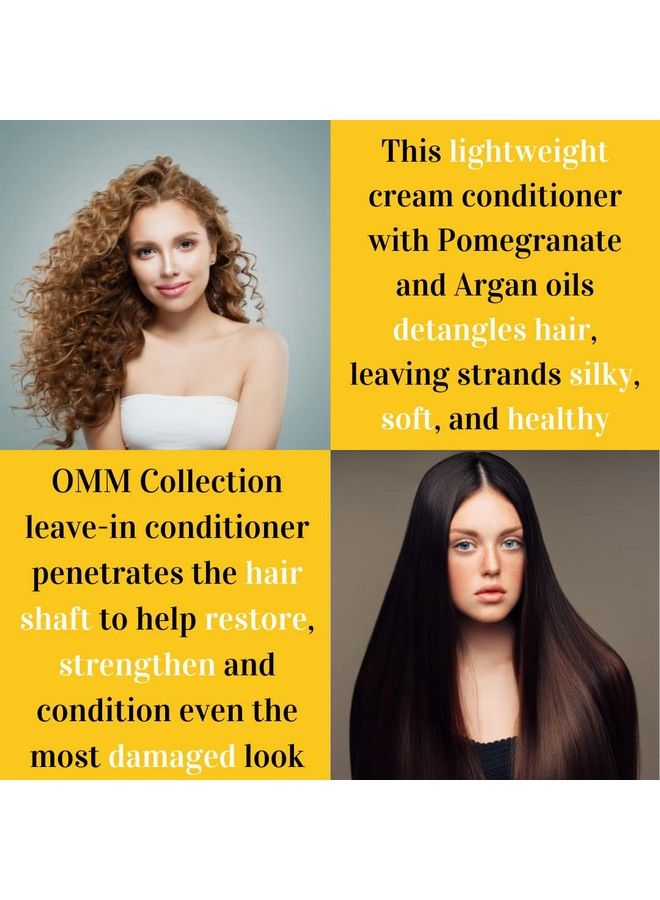 Natural Lightweight Leave In Conditionermoisturizing Detangler Spray For Frizzy & Curly Hair Prevents Breakage Color Safe Cream Conditioner For Dry Damaged & Over Processed Hair