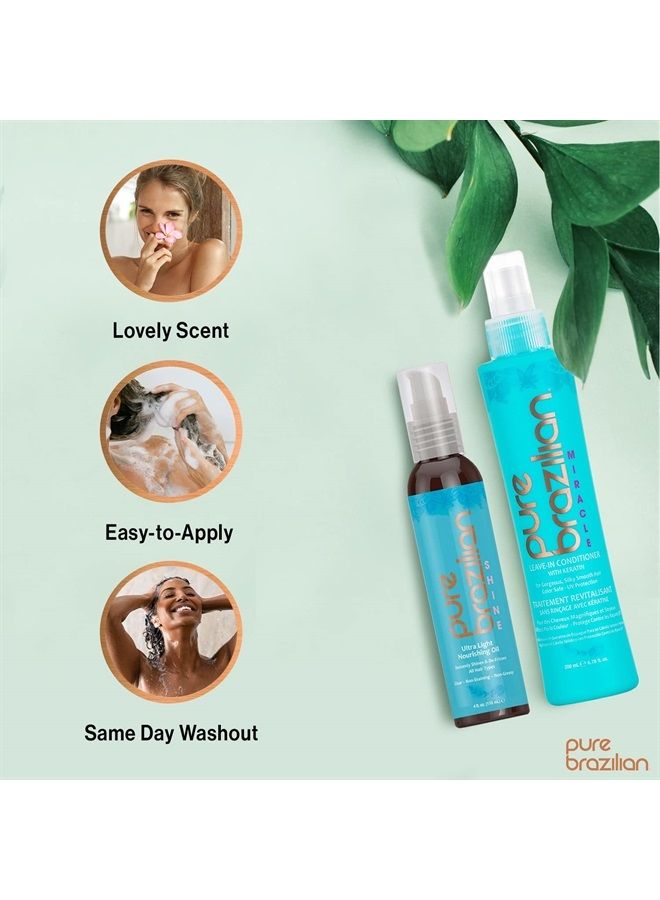PURE BRAZILIAN - Leave-in Conditioner & Ultra-Light Nourishing Oil
