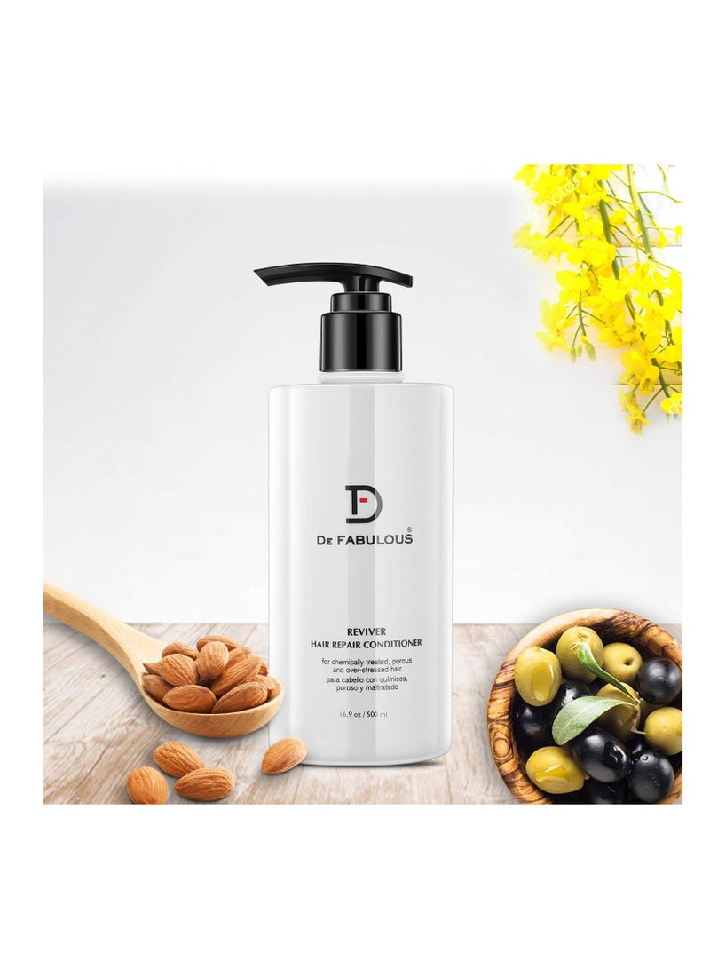 De Fabulous Reviver Hair Repair Conditioner 500ml Sulphate Free pH Balanced All Hair Types