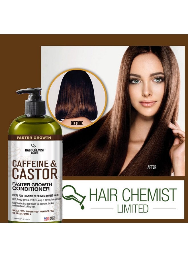 Caffeine And Castor Faster Growth Conditioner 33.8 Oz. Hair Conditioner For Faster Hair Growth