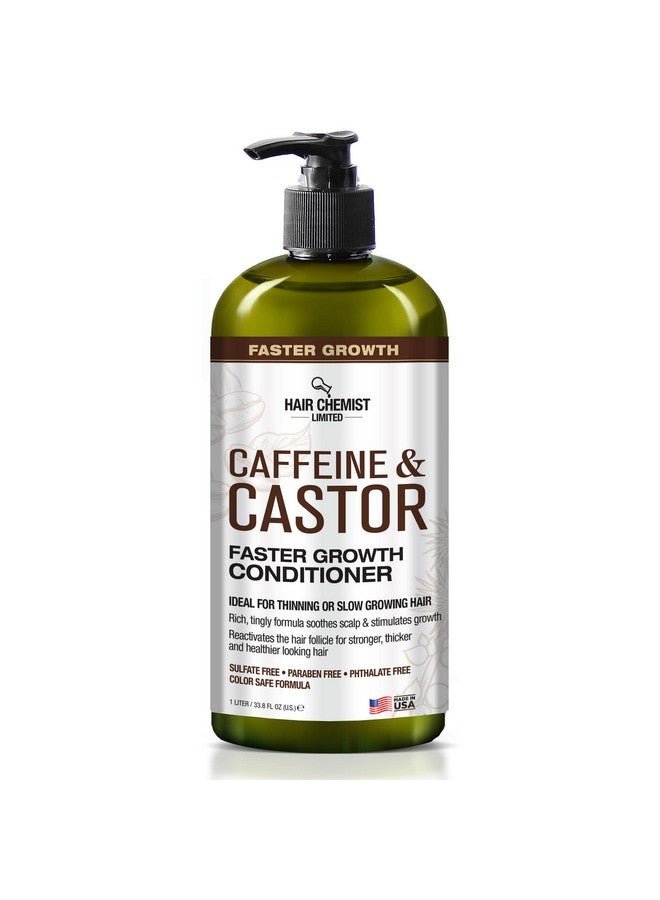 Caffeine And Castor Faster Growth Conditioner 33.8 Oz. Hair Conditioner For Faster Hair Growth