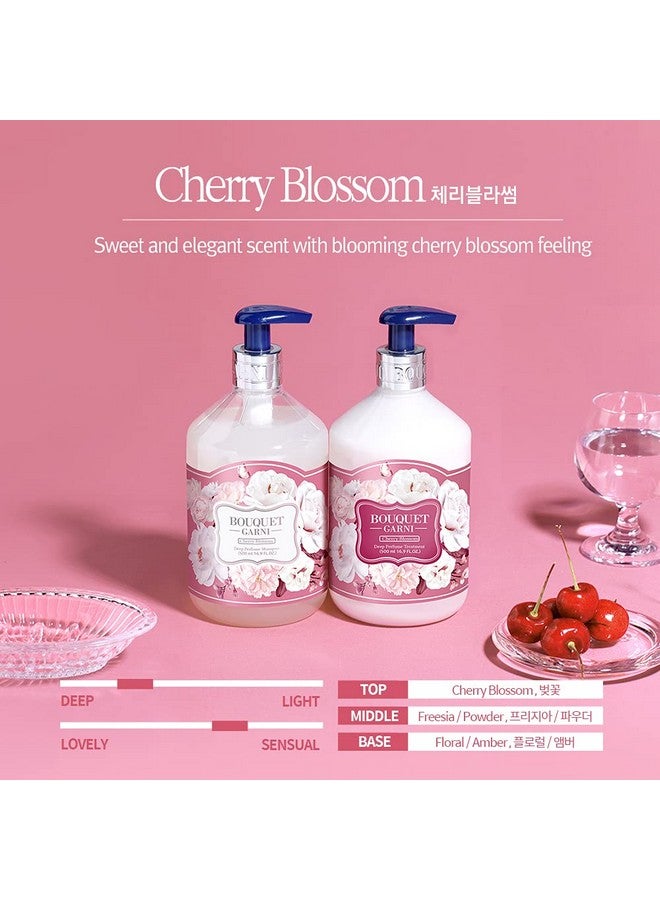 Treatment Cherry Blossom Long Lasting Fragrance Natural Hair Conditioner Natrual Surfactant Giving Soft And Soothing Cleansing To Scalp And Hair Argan Oil Protein Amino 16.9 Fl Oz