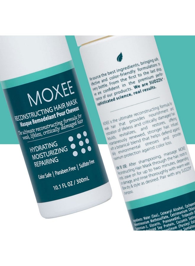 Moxee Reconstructing Hydrating Hair Mask Deep Conditioner For Dry Damaged Hair Care Hair Repair Provides Nourishment And Restores Weak Lifeless Critically Damaged Hair 10.1 Fl Oz