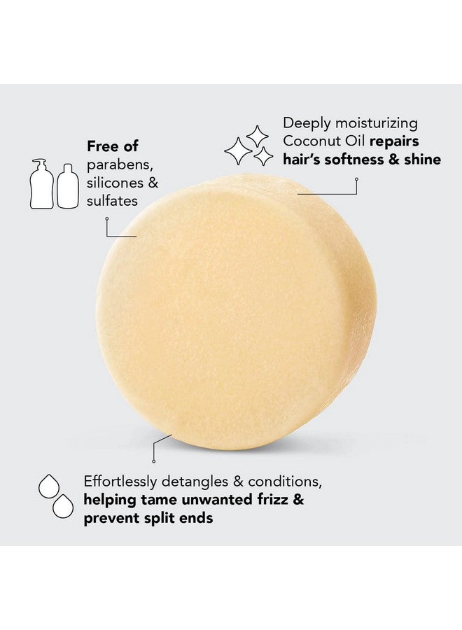 Coconut Oil Deepmoisturizing Hair Conditioner Bar ; Bottlefree Ecofriendly Conditioner For Dry Hair ; Nourishes & Restores Damaged Hair For Less Breakage ; Chemicalfree Daily Conditioner