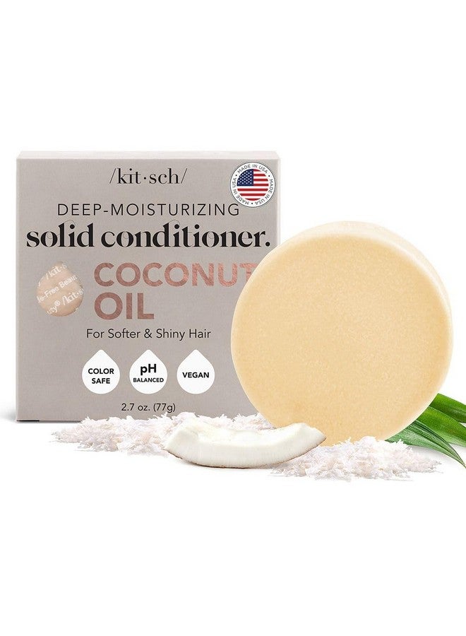 Coconut Oil Deepmoisturizing Hair Conditioner Bar ; Bottlefree Ecofriendly Conditioner For Dry Hair ; Nourishes & Restores Damaged Hair For Less Breakage ; Chemicalfree Daily Conditioner