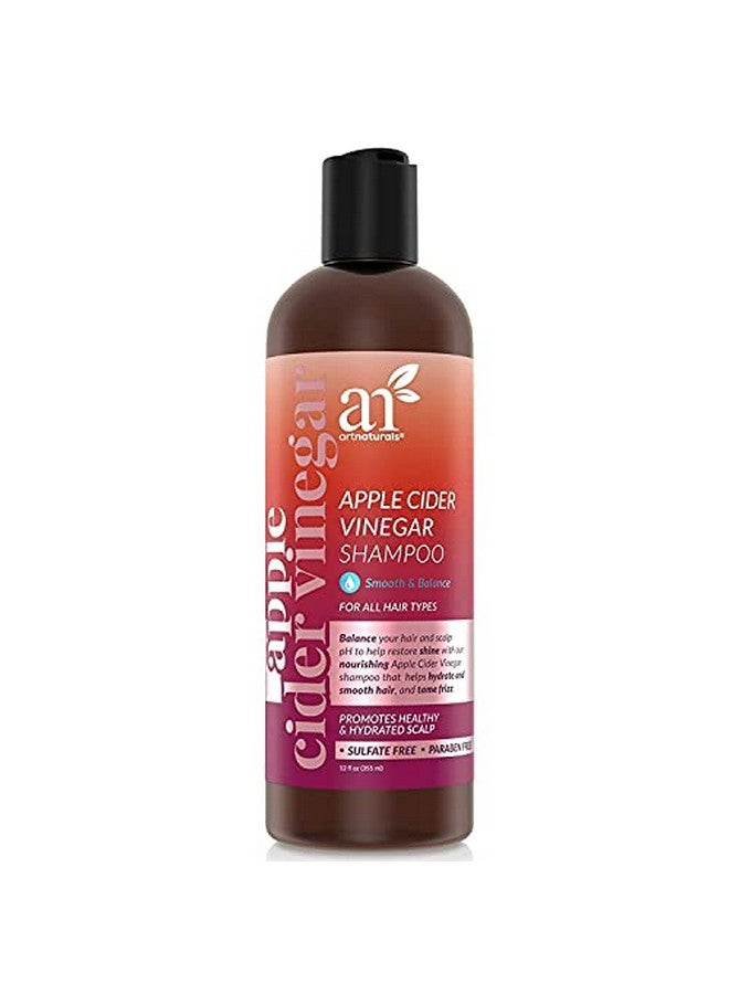 Apple Cider Vinegar Shampoo (12 Fl Oz / 355Ml) For All Hair Types Plant Base Blend Coconut Oil And Vitamin E For Split Ends Shine Stronger And Smoother