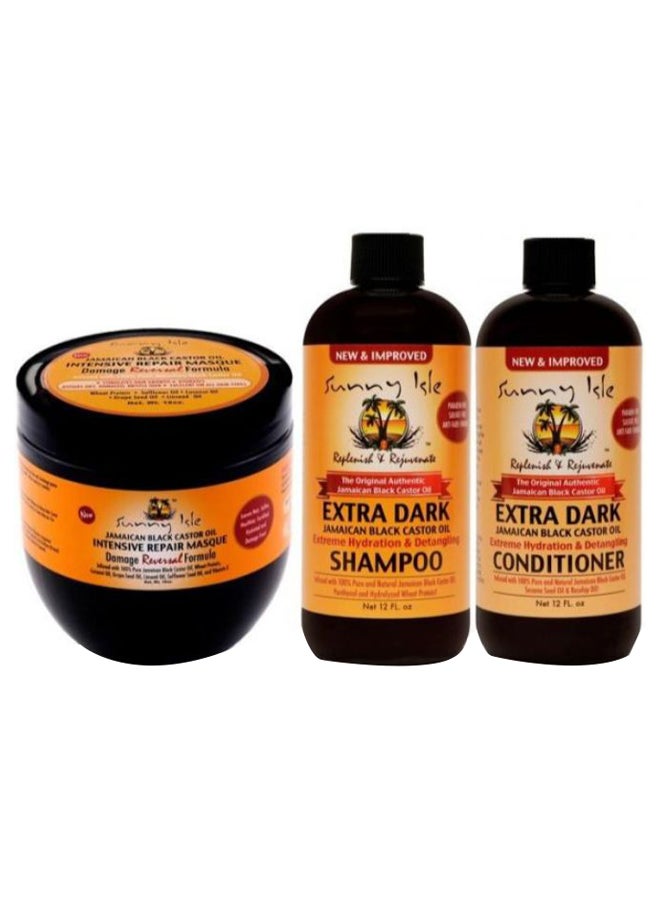 Extra Dark Shampoo And Conditioner With Intensive Repair Masque