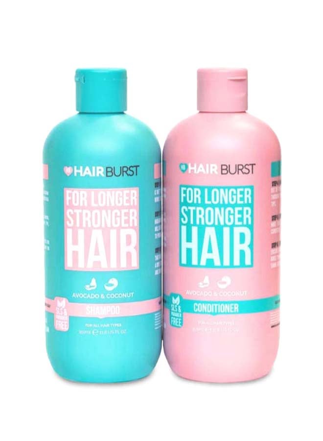 2 Piece Set Of Hair Growth Shampoo & Conditioner Blue,Pink 350ml