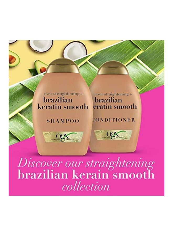 Ever Straightening Brazilian Keratin Therapy Shampoo And Conditioner 385ml Pack of 2 Multicolour 385ml