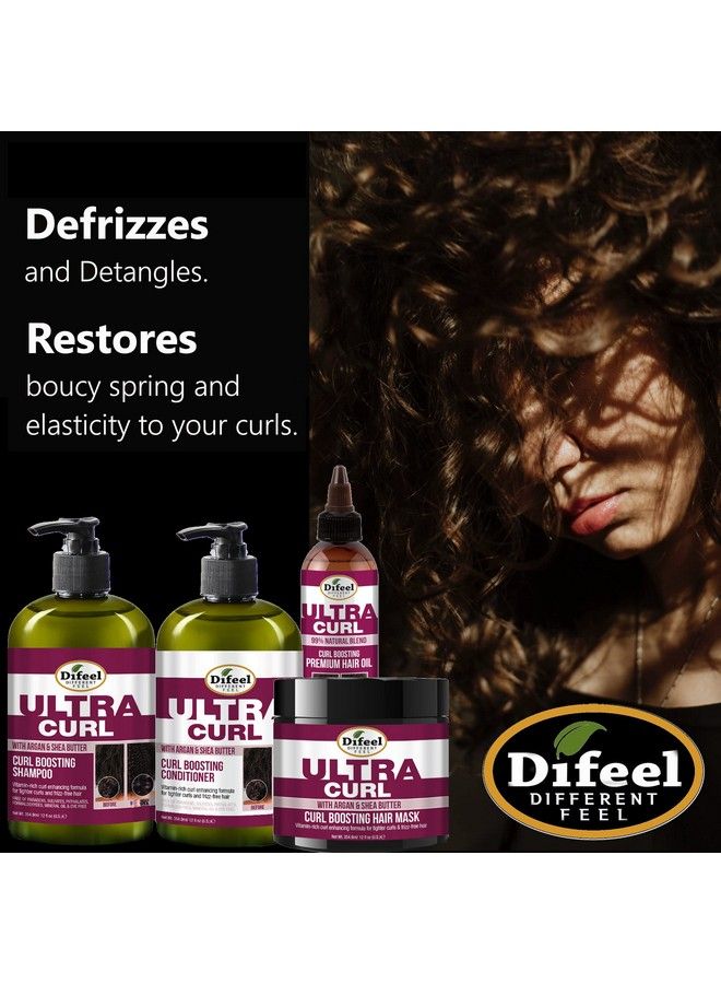 Ultra Curl 4Pc Curl Enhancing Hair Care Set : Shampoo 12 Oz Conditioner 12 Oz Hair Mask 12 Oz & Hair Oil 8Oz