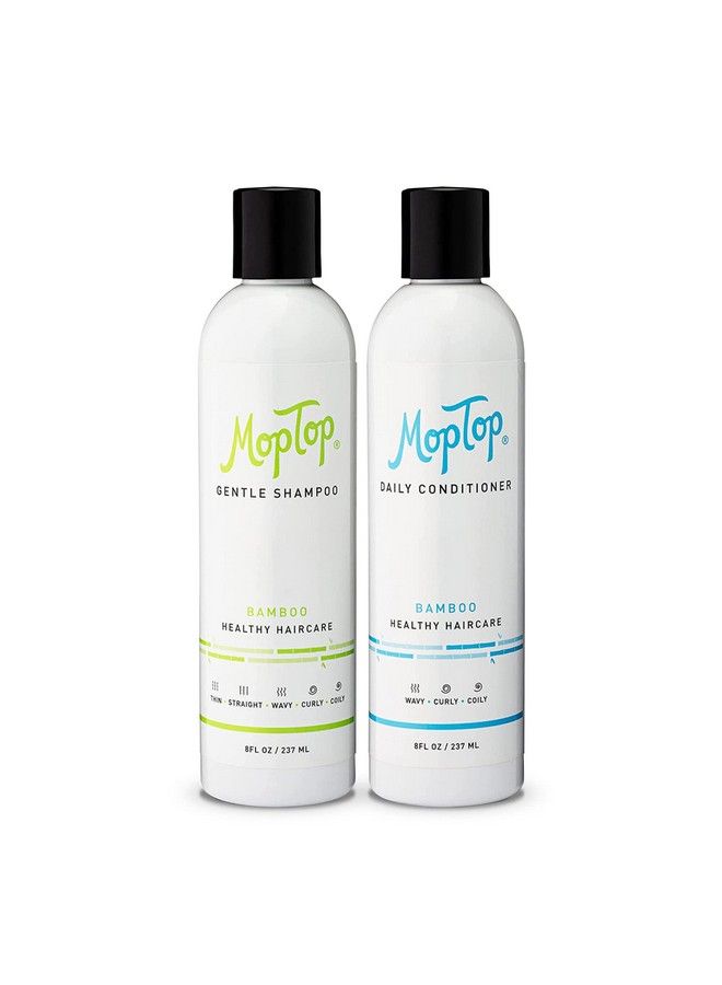 Gentle Shampoo + Daily Conditioner For Wavy Curly And Coily Hair Color Safe Moisturizing Hair Care Set